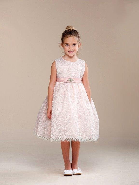 girls blush pink dress